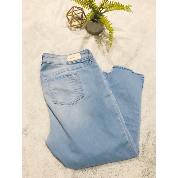 Slink Jeans Denim - Slink Jeans Capri Frayed